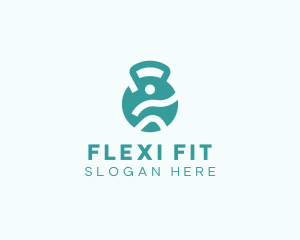 Fitness Instructor Kettlebell logo design