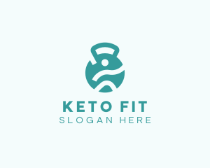 Fitness Instructor Kettlebell logo design