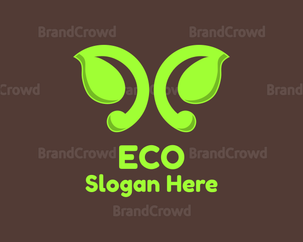 Green Butterfly Leaf Logo