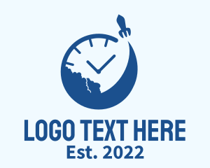 Timeless - Aerospace Rocket Clock logo design
