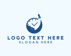 Boost - Rocket Clock Spacecraft logo design