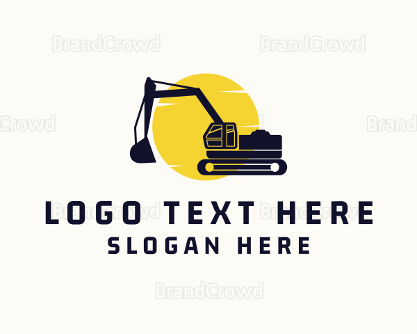 Construction Excavator Machinery Logo