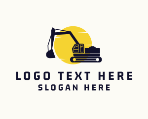 Construction Excavator Machinery Logo