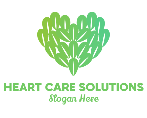 Nature Leaf Heart  logo design