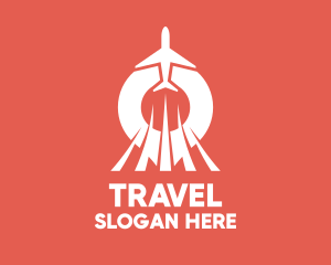 Airplane Travel Tour  logo design