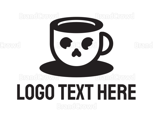 Skull Coffee Cup Logo