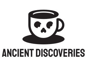 Archaeology - Skull Coffee Cup logo design