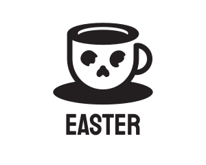 Hot Drinks - Skull Coffee Cup logo design
