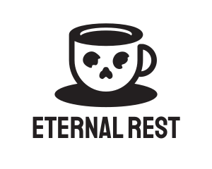 Cemetery - Skull Coffee Cup logo design