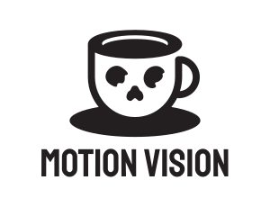 Scary - Skull Coffee Cup logo design