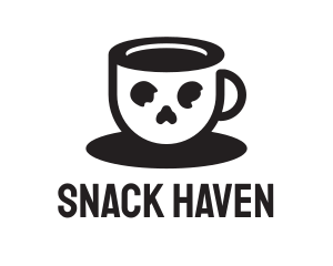 Skull Coffee Cup logo design