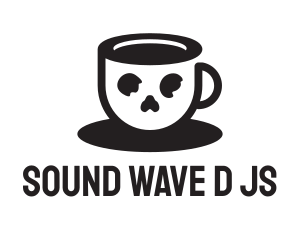 Brew - Skull Coffee Cup logo design
