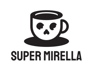Bone - Skull Coffee Cup logo design
