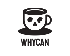 Scary - Skull Coffee Cup logo design