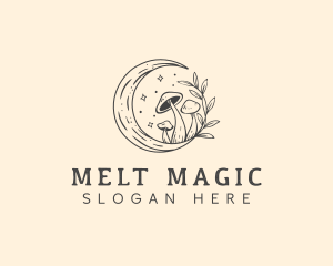 Magic Mushroom Moon logo design