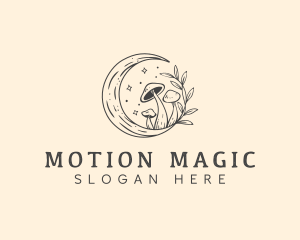 Magic Mushroom Moon logo design