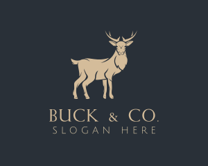 Outdoor Forest Deer logo design