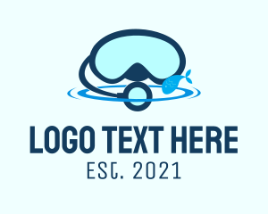 Diving Gear - Sea Fish Snorkeling logo design