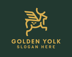 Golden Deer Wings  logo design