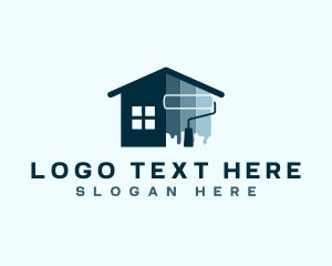 Remodeling - House Paint Roller logo design