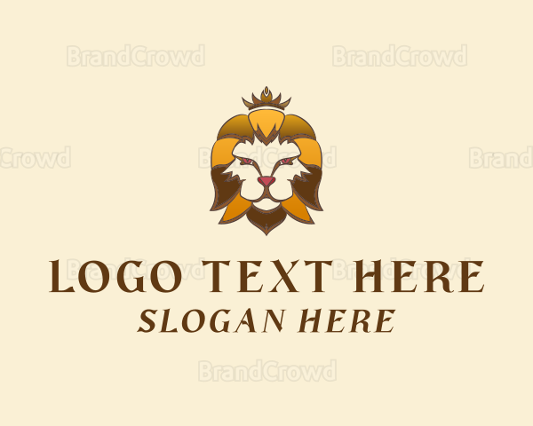 Luxury Lion Crown Logo