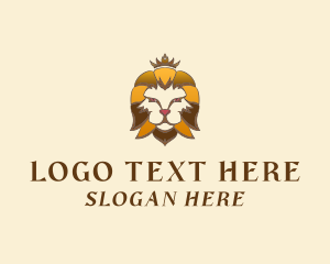 Luxe - Luxury Lion Crown logo design