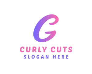 Curly - Curly Feminine G logo design