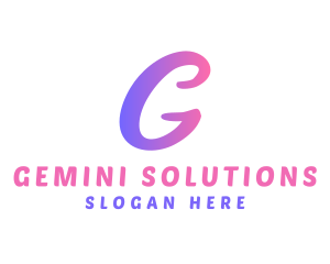 Curly Feminine G logo design