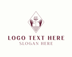 Yogi - Floral Beauty Spa logo design
