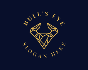 Diamond Horn Crystal Bull logo design