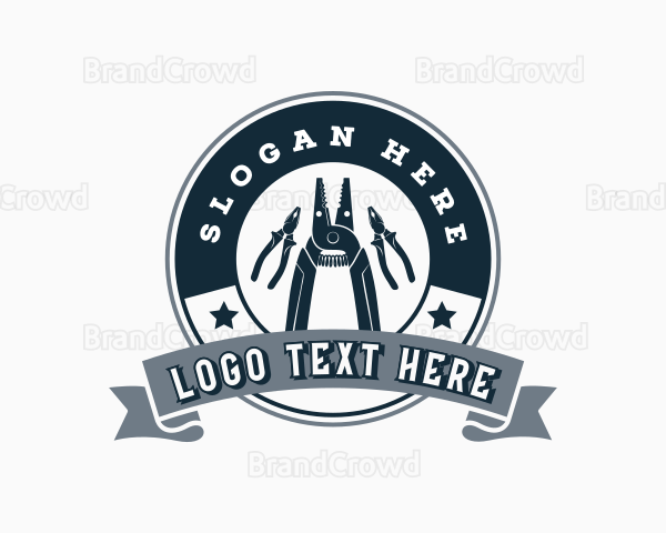 Electrical Pliers Tool Logo