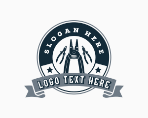 Badge - Electrical Pliers Tool logo design