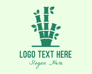 Plant - Green Bamboo Tree logo design