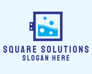 Square - Washer Square Laundromat logo design
