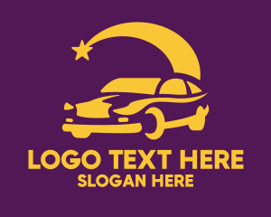 Yellow - Night Drive Car logo design