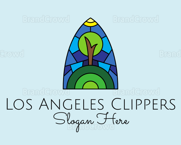 Stained Glass Eco Tree Logo