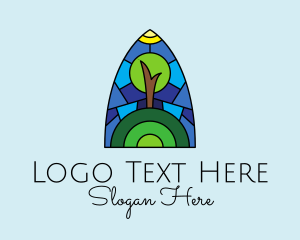 Tree - Stained Glass Eco Tree logo design