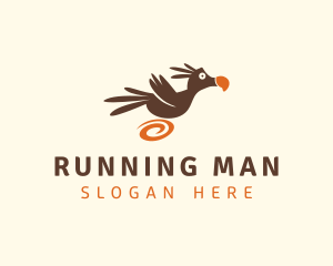 Running Dodo Bird  logo design