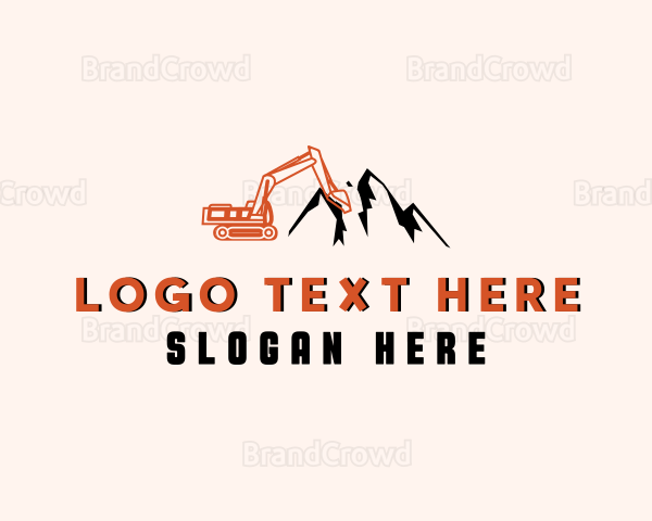 Mountain Backhoe Excavator Logo