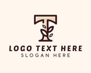 Beauty - Leaf Beauty Letter T logo design