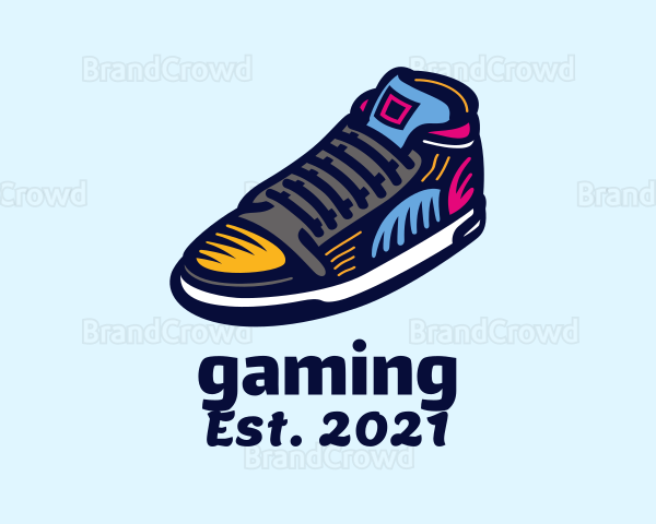 Colorful Skater Shoes Logo