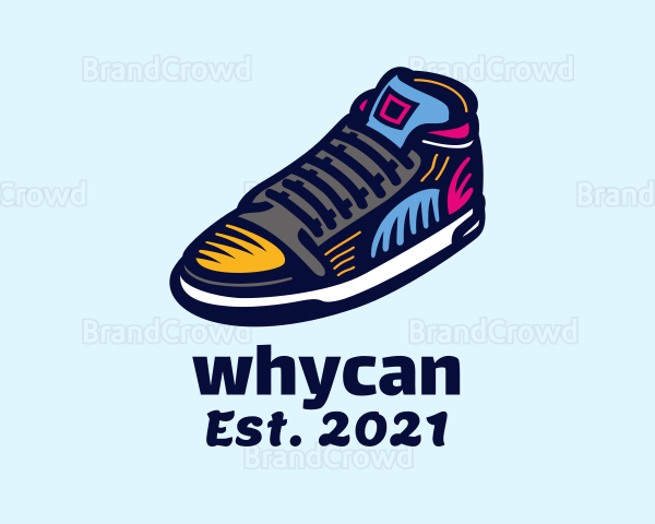 Colorful Skater Shoes Logo