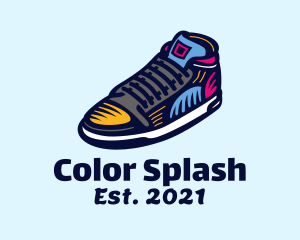 Colorful Skater Shoes logo design