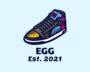 Shoe Cleaning - Colorful Skater Shoes logo design