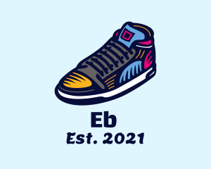 Basketball Shoe - Colorful Skater Shoes logo design