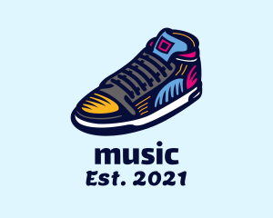 Footwear Shoe Shop - Colorful Skater Shoes logo design