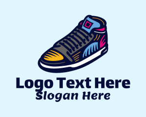 Colorful Skater Shoes Logo