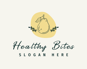 Nutritious - Organic Pear Fruit logo design