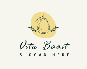 Vitamin - Organic Pear Fruit logo design