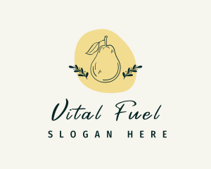 Nutritious - Organic Pear Fruit logo design